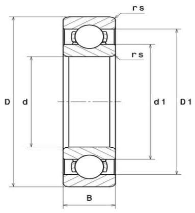 Cuscinetto NTN 6305 - CUSCINETTI NTN