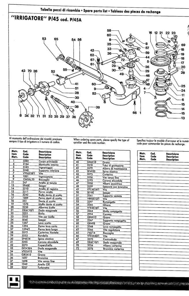 Vite s/fine pos.45 - IRRIGATORE P45