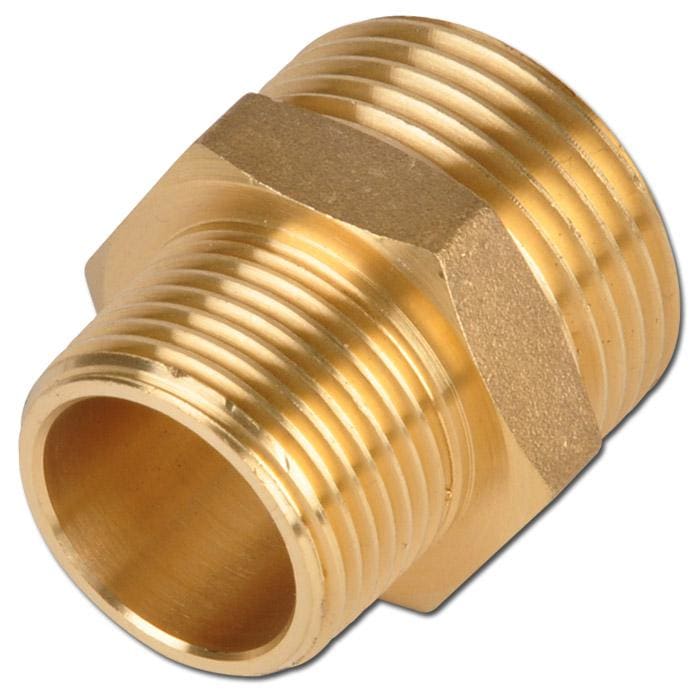 Nipplo Filettato Ottone - 1/2 x 3/8 - RACCORDI FILETTATI