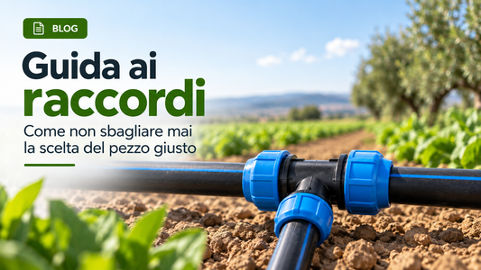 Diversi tipi di raccordi per impianto di irrigazione a confronto