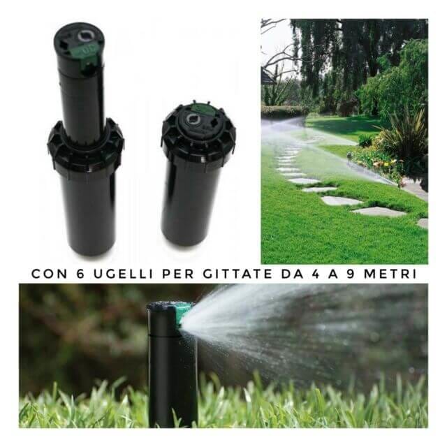 Confezione da 2 irrigatori da giardino rotanti automatici a per Confezione da 2 irrigatori da giardino rotanti automatici a per