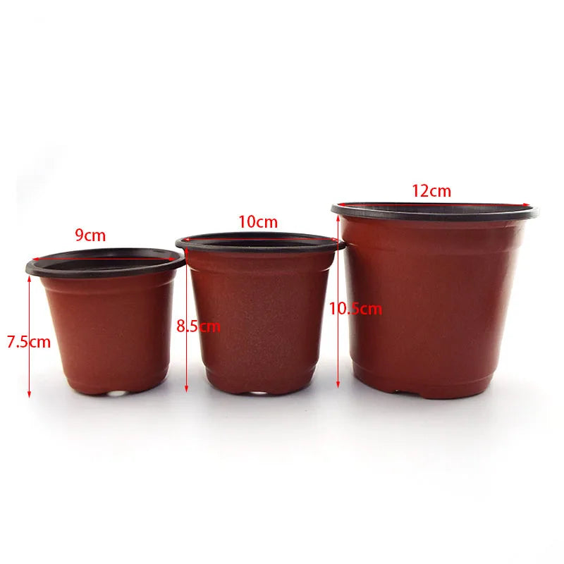 20Pcs Garden Planter Nursery Plant Grow Pots Cup for Flower Plastic Pot Gardening Tools Home Tray Box Grow Pots Wholesale