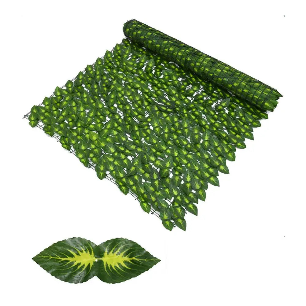 Artificial Leaf Garden Fence Screening Roll UV Fade Protected Privacy Artificial Fence Wall Landscaping Ivy Garden Fence Panel