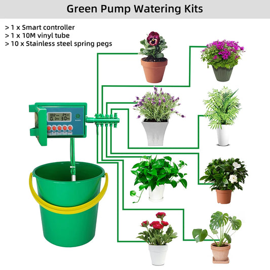 Automatic Micro Home Drip Irrigation Watering Kits System Sprinkler with Smart Controller for Garden,Bonsai Indoor Use #22018