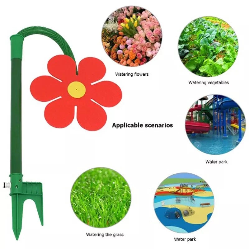 New Garden Sprinkler Sunflower Shower Water Spray Toy Dancing Daisy Sprinklers Yard Lawn Watering Garden Plant Watering Tools