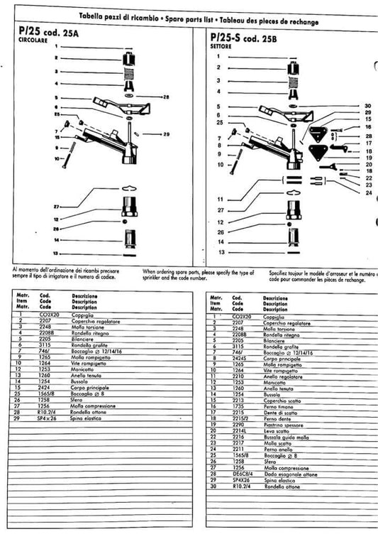 Boccaglio d.14/16 pos.7 - IRRIGATORE P25