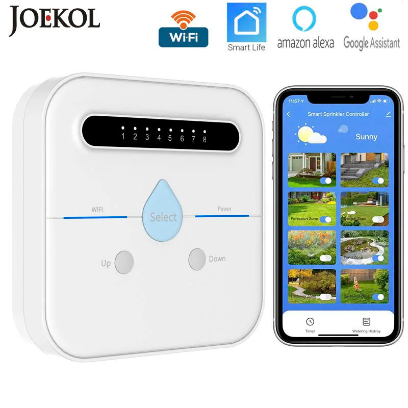 Smart Irrigation Controller Water Valve Controller Wifi Automatic Irrigation Watering System Smart Garden Watering Timer