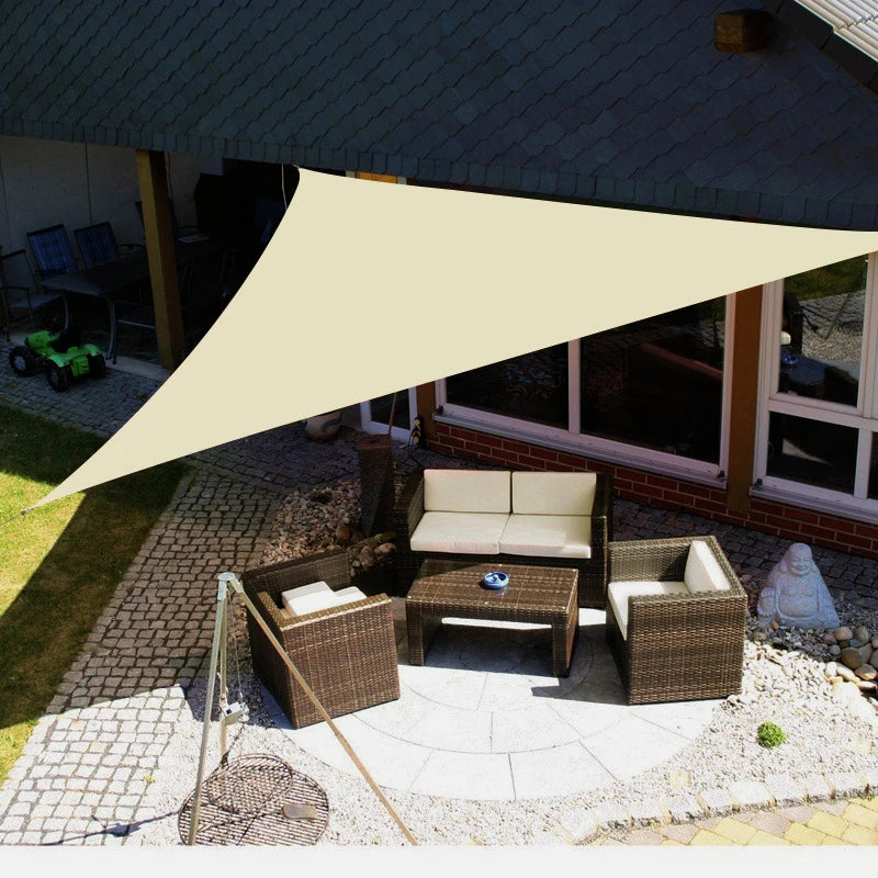 Waterproof Outdoor Awnings Garden Awning Sunshade Shade Cover Cloth Car Balcony Pool Canopy Camping Tent Triangle Sun Shade Sail