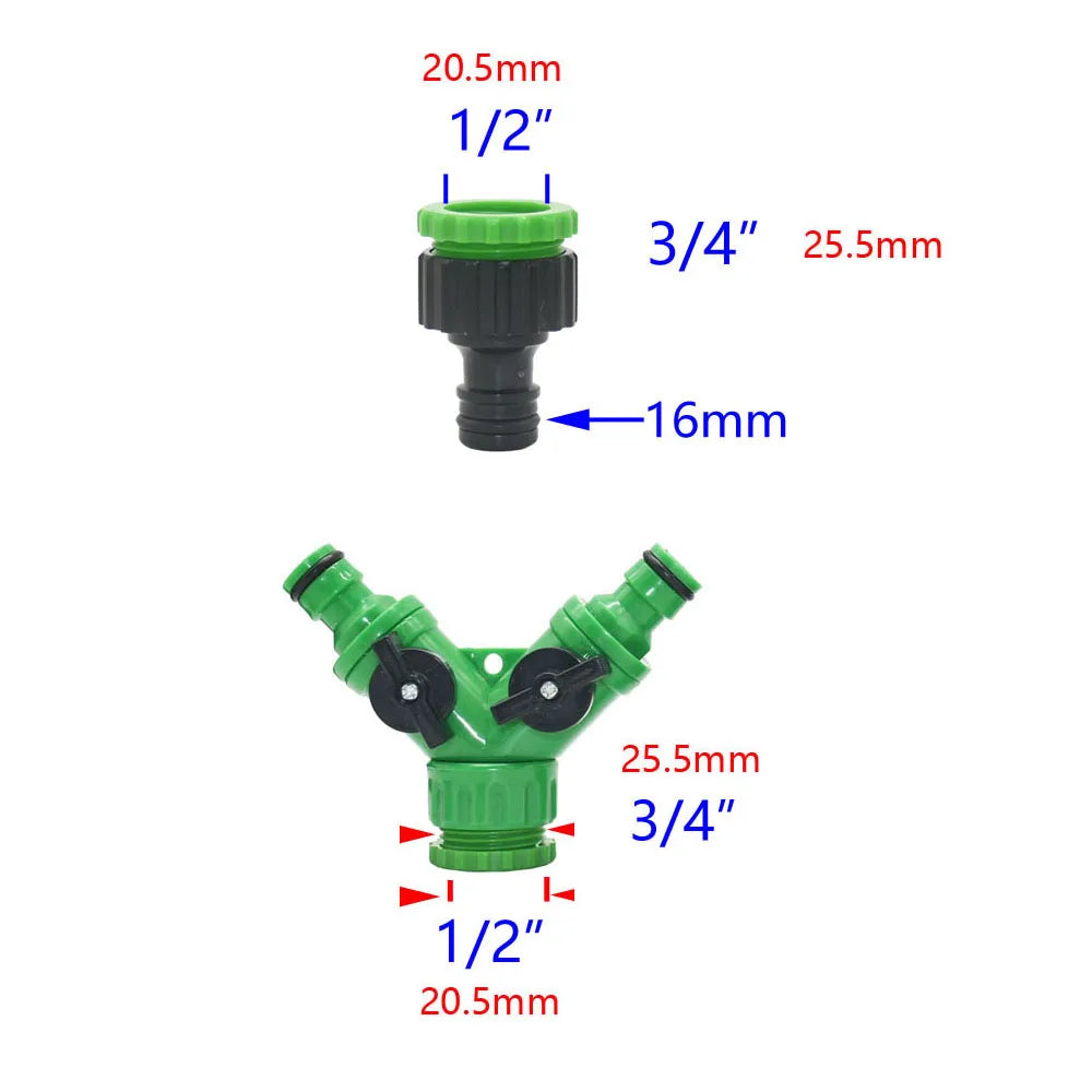 1/4" Hose Drip Irrigation System 360 Degree Adjustable 8 Hole Sprinkler Kit Garden Watering Inserting Ground Micro Flow Dripper