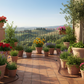 irrigazione su vasi su terrazzo