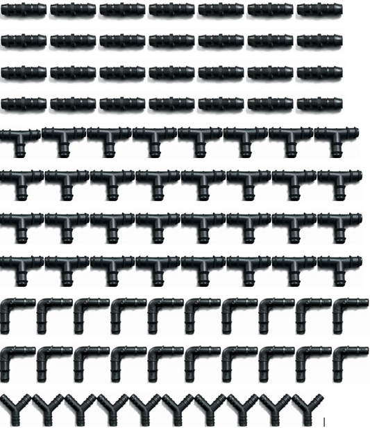Il Kit 100 raccordi irrigazione a goccia 16mm