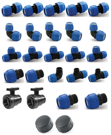 kit raccordi a compressione 25mm