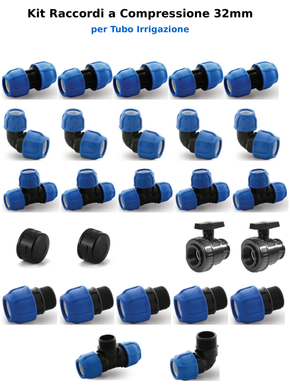 kit raccordi a compressione 32mm