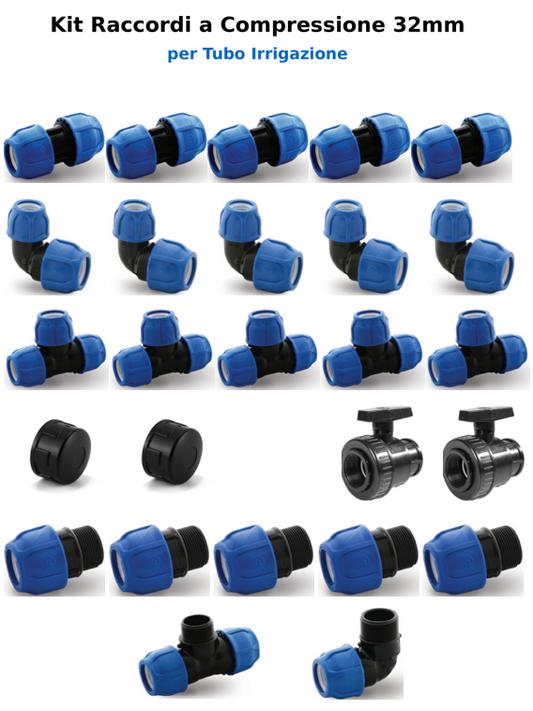 kit raccordi a compressione 32mm